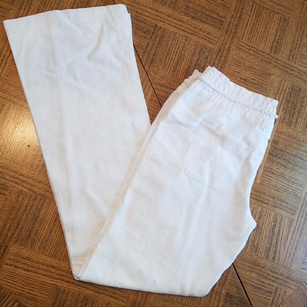 Drawstring linen pants